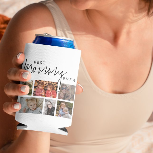 Custom Mummy 12 Photo Collage Can Cooler (Creator Uploaded)