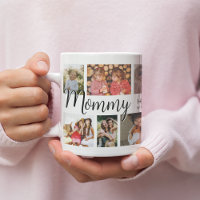 Custom Mummy 12 Photo Collage Coffee