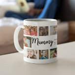 Custom Mummy 18 Photo Collage Coffee Mug<br><div class="desc">Discover our photo-centric coffee mug, an ideal gift for birthdays, christmas or Mother's Day, these personalized mugs allows you to feature 18 photos as a sentimental keepsake. Emblazoned with a cheerful 'we love you so much!' template text, you have the flexibility to change or delete the message to suit any...</div>