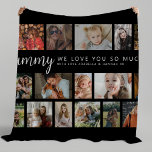 Custom Mummy 18 Photo Collage Fleece Blanket<br><div class="desc">Discover our photo-centric blanket,  an ideal gift for birthdays,  christmas or Mother's Day,  these blankets allows you to feature 18 photos as a sentimental keepsake. Emblazoned with a cheerful 'we love you so much!' template text,  you have the flexibility to change or delete the message to suit any occasion.</div>