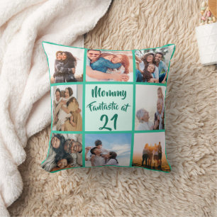 Custom Mummy fantastic at 21 birthday photo Cushion