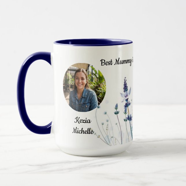 Custom Mummy’s Wildflowers Garden Mother’s Day Mug (Left)