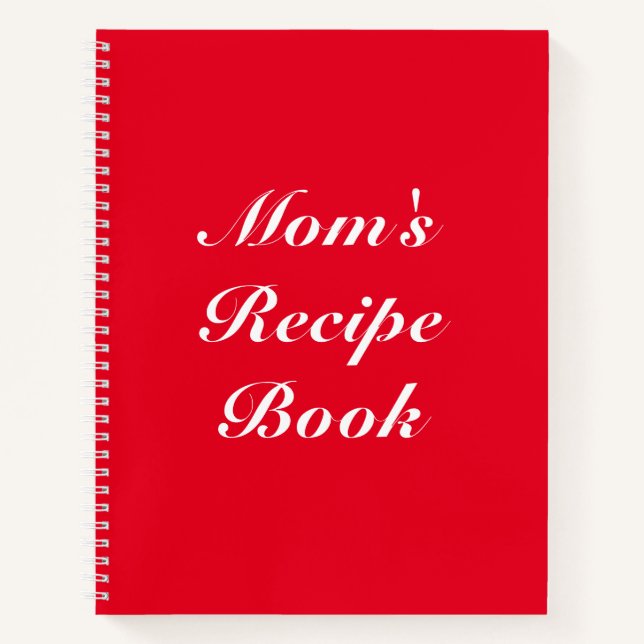 Custom Mum's Recipe Book Mother's day or Birthday (Front)