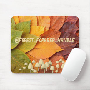 CUSTOM Mushroom autumn forest leaves mousepad