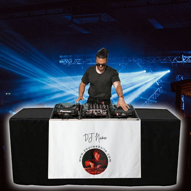 Custom Music DJ Custom Photo Table Runner Banner Tapestry (Custom Music DJ Custom Photo Table Runner Banner Tapestry)