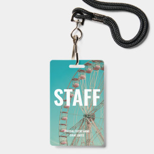 Custom Music Festival Concert Event Access Staff ID Badge