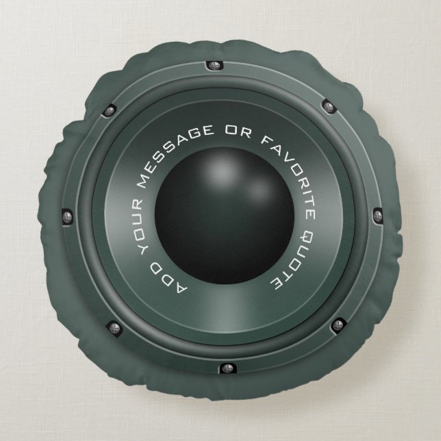 Custom music loudspeaker round cushion (Front)