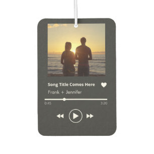 Custom music modern couple photo Boyfriend Gift Car Air Freshener