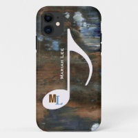 custom music note aged texture
