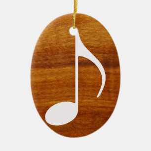 custom music note on wood ceramic tree decoration