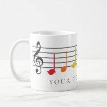 Custom Music Notes Rainbow Teacher Gift