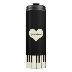 Custom Music Piano Teacher Piano Keys Thermal Tumbler