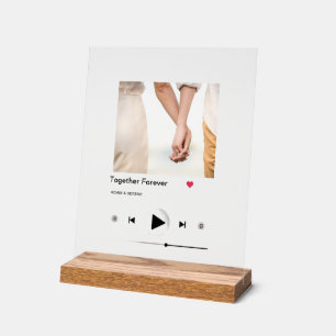 Custom Music Player  – Add Your Photo & Name Acrylic Sign