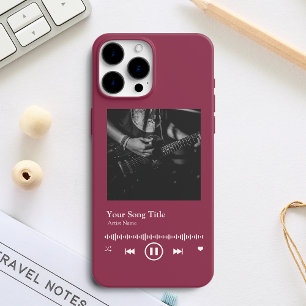 Custom Music Player Song Plaque iPhone 15 Case