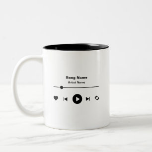 Custom Music Player Two-Tone Coffee Mug