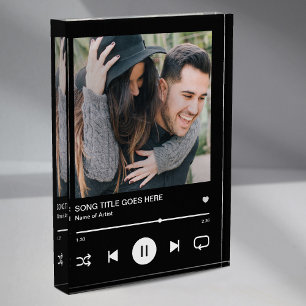 Custom Music Song Album Couple Photo Block