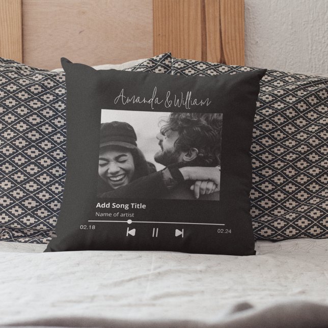 Custom Music & Song Photo Cushion (Creator Uploaded)
