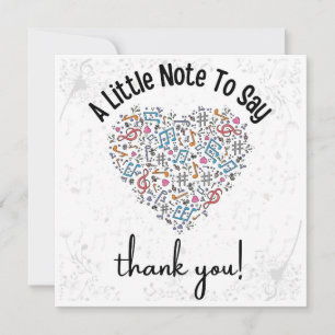 Custom Music Teacher Appreciation Card, Thank you