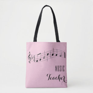 Custom Music Teacher Bag - Rose Pink