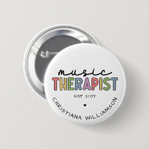 Custom Music Therapist Music Therapy Graduation 6 Cm Round Badge
