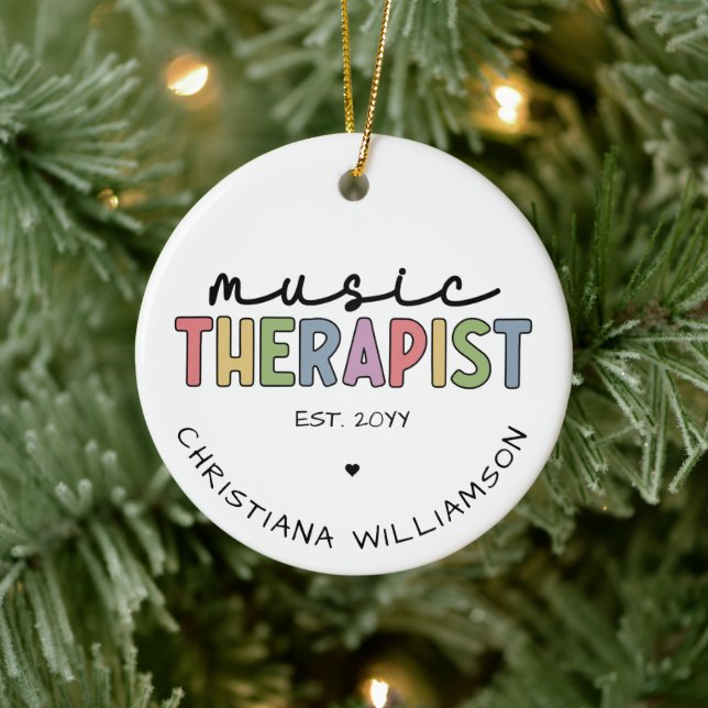 Custom Music Therapist Music Therapy Graduation Ceramic Tree Decoration (Tree)