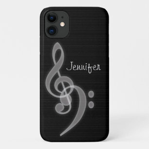 Custom Music - Treble & Bass Clef iPhone 11 Case
