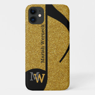 custom musical note faux golden iPhone 11 case