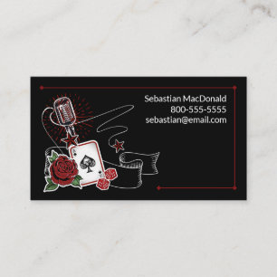 Custom Musician Rockabilly Music Rock & Roll Business Card