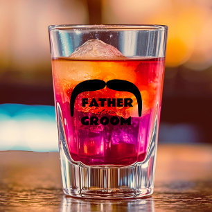 Custom Mustache Shot Glass – Groom’s Father