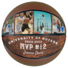 Custom MVP Player Number Photo Collage Woodgrain