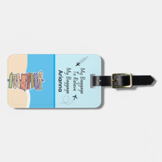Custom My Baggage My Escape Funny Modern  Luggage Tag