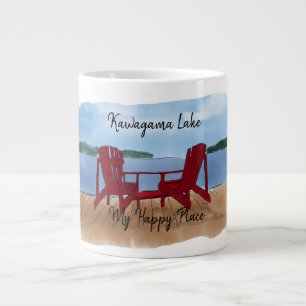 Custom My Happy Place Large Coffee Mug