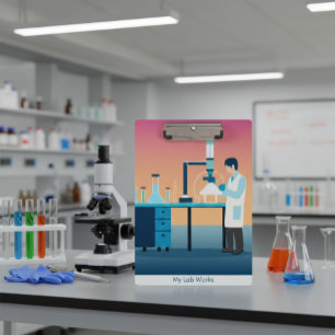 Custom "My Lab Works" Science & Laboratory  Clipboard