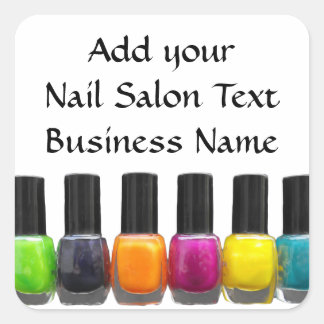 Custom Nail Polish Bottles Nail Salon Square Sticker