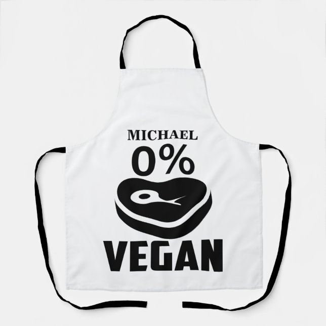 Custom name 0 % vegan  apron (Front)