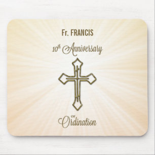 Custom Name, 10th Anniversary of Ordination Mouse Mat