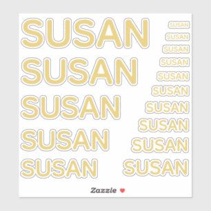 Custom Name 15 Sizes Simple Golden
