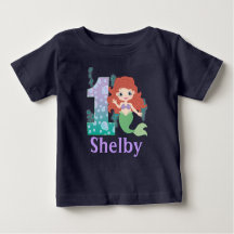Custom name 1st Birthday Princess Mermaid Shirt