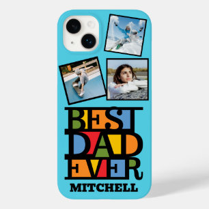 Custom Name & 3 Photos BEST DAD EVER Case-Mate iPhone 14 Plus Case