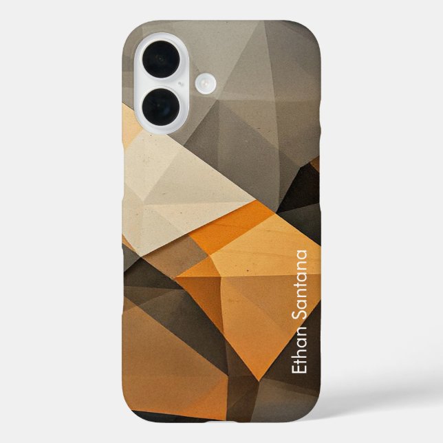 Custom Name Abstract Earth Tone Case-Mate iPhone Case (Back)