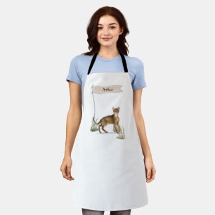 Custom Name Abyssinian Cat Pet Apron