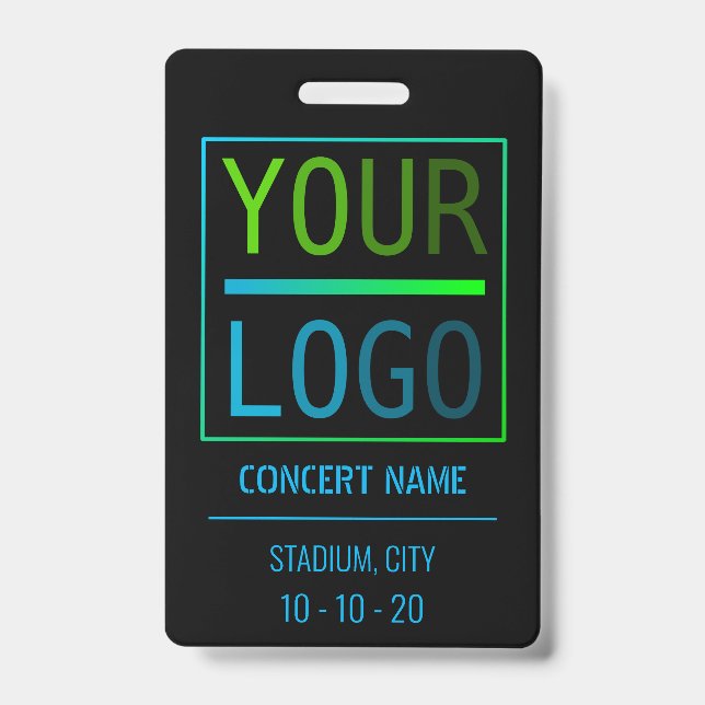 Custom name acess all access pass concert ID badge (Front)