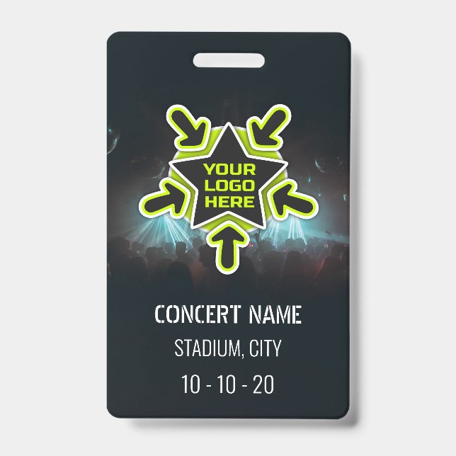Custom name acess all access pass concert ID badge (Front)