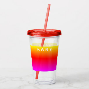 Custom Name Acrylic Tumbler with Beautiful Colours