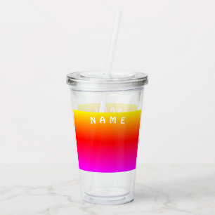 Custom Name Acrylic Tumbler with Beautiful Colours