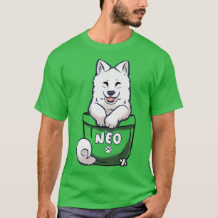 CUSTOM Name added to Pocket Samoyed 1 T-Shirt