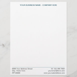 Custom Name Address Business Letterhead with Logo