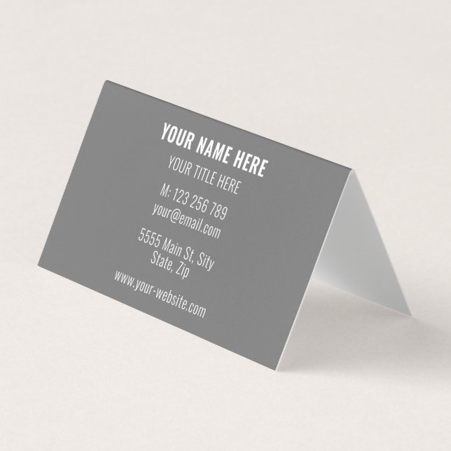 Custom Name Address Personalised Business Card (Front)