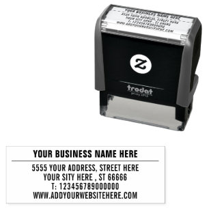 Custom Name Address Self-inking Stamp