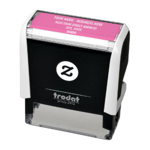 Custom Name Address Self-inking Stamp Choose Colou